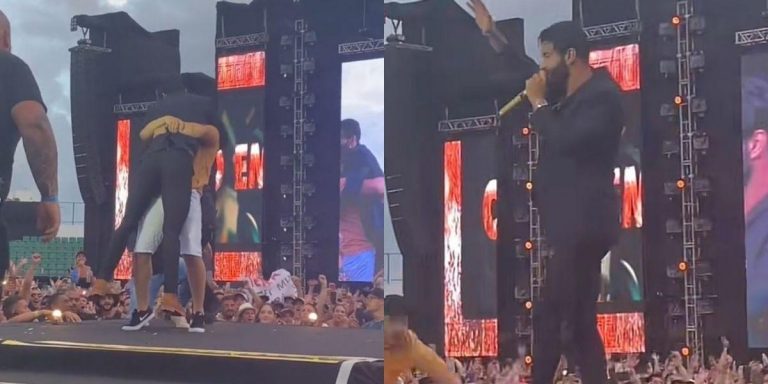 Fã invade palco do show de Gusttavo Lima e vira meme na web